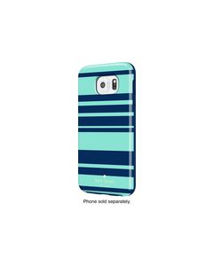 kate spade new york - Hybrid Hard Shell Case for Samsung Galaxy S 6 Cell Phones - Fairmont Stripe Mint/Navy