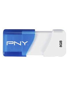 PNY - Compact Attaché 8GB USB 2.0 Flash Drive - Blue