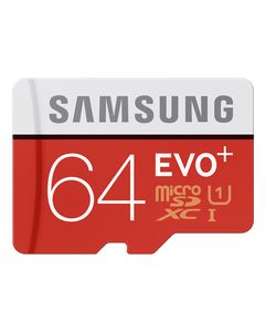 Samsung - EVO+ 64GB microSDHC Class 10 UHS-1 Memory Card - Red/White