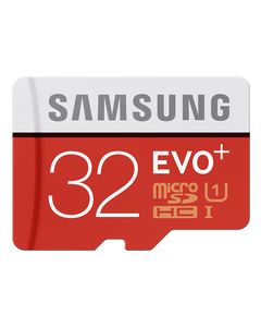 Samsung - EVO+ 32GB microSDHC Class 10 UHS-1 Memory Card - Red/White