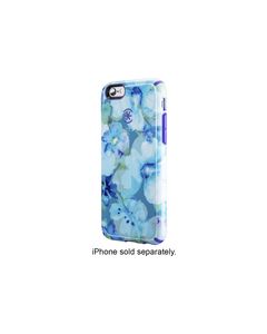 Speck - Inked Hard Shell Case for Apple® iPhone® 6 and 6s - Aqua Floral Blue/Ultraviolet Purple