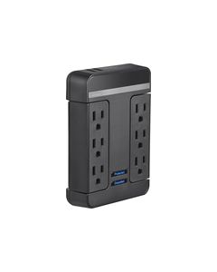 Rocketfish™ - 6-Outlet Surge Protector - Black