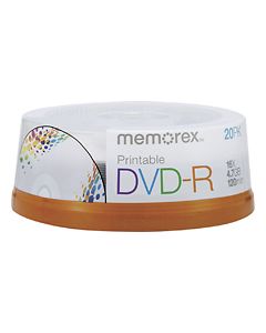 Memorex - DVD Recordable Media - DVD-R - 16x - 4.70 GB - 20 Pack Spindle