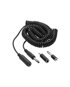 Insignia™ - 20' Headphone Extension Cable and Adapter Kit - Black