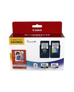 Canon - 240XL/241XL 2-Pack High-Yield Ink Cartridges + Photo Paper - Black/Cyan/Magenta/Yellow