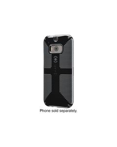 Speck - CandyShell Grip Case for HTC One (M8) Cell Phones - Black/Gray