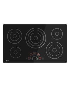 LG - 36" Built-In Electric Cooktop - Black