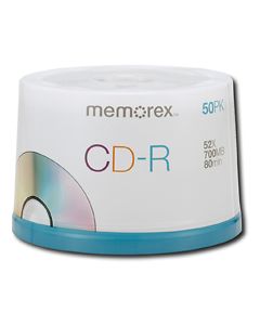 Memorex - CD Recordable Media - CD-R - 52x - 700 MB - 50 Pack Spindle