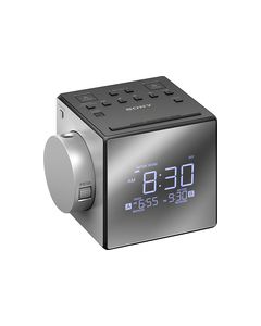 Sony - AM/FM Dual-Alarm Clock Radio - Black/Silver