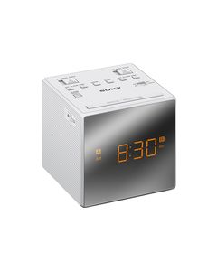 Sony - AM/FM Dual-Alarm Clock Radio - White