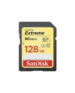 SanDisk - Extreme 128GB SDXC UHS-1 Memory Card - Black