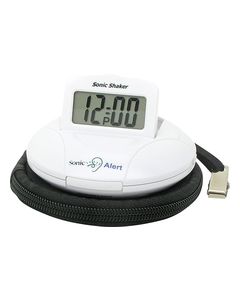 Sonic Alert - Sonic Shaker Travel Alarm Clock - White