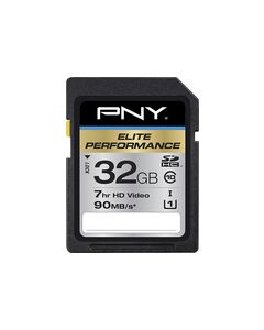 PNY - Pro Elite 32GB SDHC Class 10 Memory Card - Black