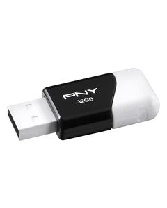 PNY - Compact Attaché 32GB USB 2.0 Flash Drive - Black