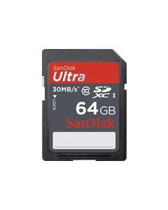 SanDisk - Ultra 64GB SDXC UHS-I Class 10 Memory Card - Black/Gray/Red