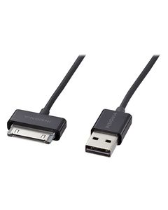 Insignia™ - 4' 30-Pin Charge-and-Sync Cable - Black