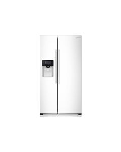 Samsung - 24.5 Cu. Ft. Side-by-Side Refrigerator with Thru-the-Door Ice and Water - White