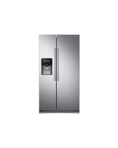 Samsung - 24.5 Cu. Ft. Side-by-Side Refrigerator with Thru-the-Door Ice and Water - Stainless Steel