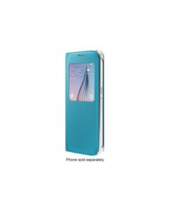 Samsung - S-View Soft-Shell Case for Samsung Galaxy S6 Cell Phones - Blue