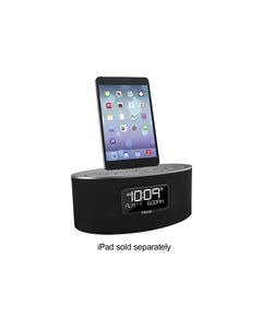 iHome - Stereo FM Dual-Alarm Clock Radio - Gunmetal