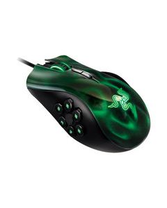 Razer - Naga Hex Expert MOBA/Action-RPG Laser Gaming Mouse - Black/Green