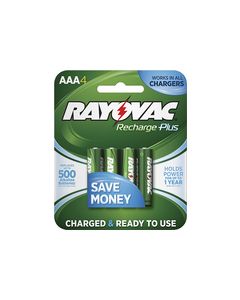 Rayovac - Rechargeable AAA Batteries (4-Pack) - Green