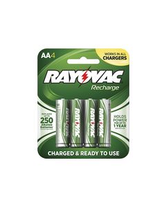 Rayovac - Rechargeable AA Batteries (4-Pack) - Green