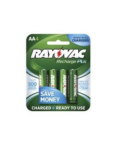 Rayovac - Rechargeable AA Batteries (4-Pack) - Green