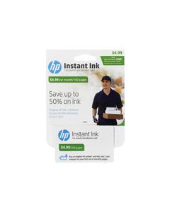 HP - Instant Ink 100-Page Monthly Plan for Select HP Printers