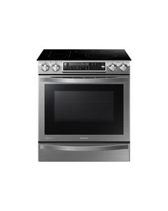 Samsung - Chef Collection Flex Duo 30" Self-Cleaning Slide-In Double Oven Electric Convection Range - Stainless Steel