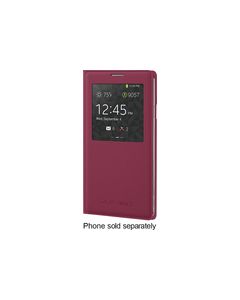 Samsung - S-View Flip Cover for Samsung Galaxy Note 3 Cell Phones - Plum Red