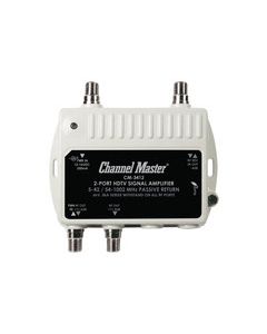 Channel Master - 2-Port Ultra Mini RF Distribution Amplifier - White