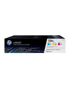 HP - 126A 3-Pack High-Yield Toner Cartridges - Cyan/Magenta/Yellow