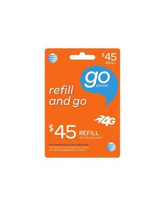 AT&T GoPhone - $45 Top-Up Prepaid Card - Orange