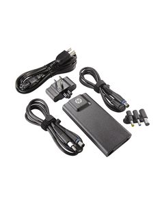 HP - 65W Slim AC Adapter for Select HP Laptops - Black