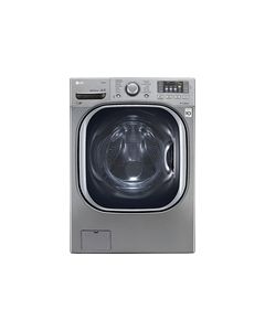 LG - 4.5 Cu. Ft. 14-Cycle High-Efficiency Steam Front-Loading Washer - Graphite Steel