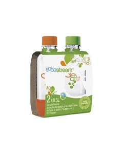 SodaStream - 0.5L Carbonating Bottles (2-Pack) - Orange/Green