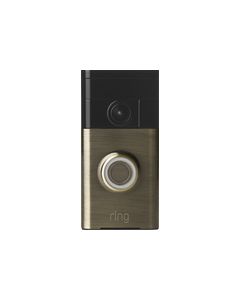 Ring - Wi-Fi Smart Video Doorbell - Antique Brass