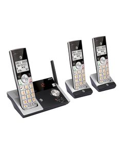 AT&T - CL82315 DECT 6.0 Expandable Cordless Phone with Digital Answering System - Silver/Black