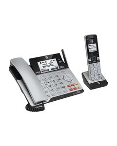 AT&T - TL86103 DECT 6.0 Expandable Corded Phone with Digital Answering System - Silver/Black