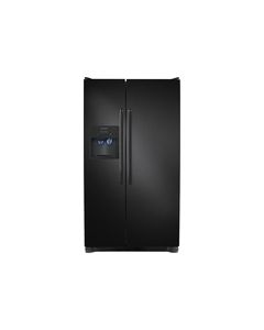 Frigidaire - 25.6 Cu. Ft. Side-by-Side Refrigerator with Thru-the-Door Ice and Water - Ebony Black