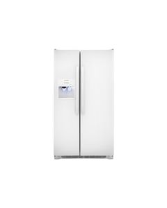 Frigidaire - 22.6 Cu. Ft. Side-by-Side Refrigerator with Thru-the-Door Ice and Water - Pearl White