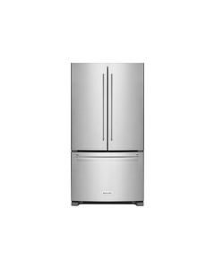 KitchenAid - 20.0 Cu. Ft. French Door Counter-Depth Refrigerator - Stainless Steel