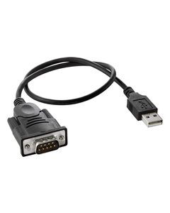 Insignia™ - 1.3' USB-to-RS-232 (DB9) PDA/Serial Adapter Cable - Black