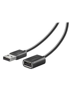 Insignia™ - 12' USB 2.0 A-Male-to-A-Female Extension Cable - Black