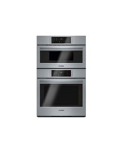 Bosch - 800 Series 30" Single Electric Convection Wall Oven with Built-In Microwave - Stainless Steel