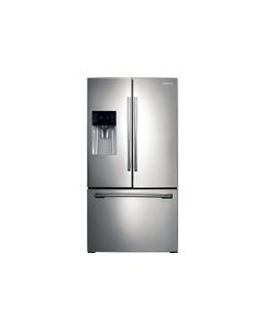 Samsung - 24.6 Cu. Ft. French Door Refrigerator with Thru-the-Door Ice and Water - Stainless Platinum