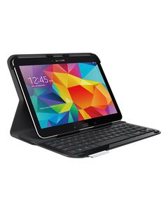 Logitech - Keyboard Folio Case for Samsung Galaxy Tab 4 10.1 - Black