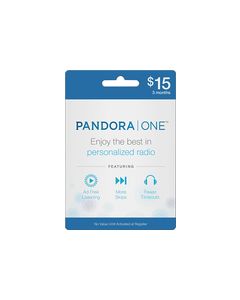 Pandora - 3-Month Pandora One Subscription Card