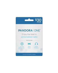 Pandora - 6-Month Pandora One Subscription Card